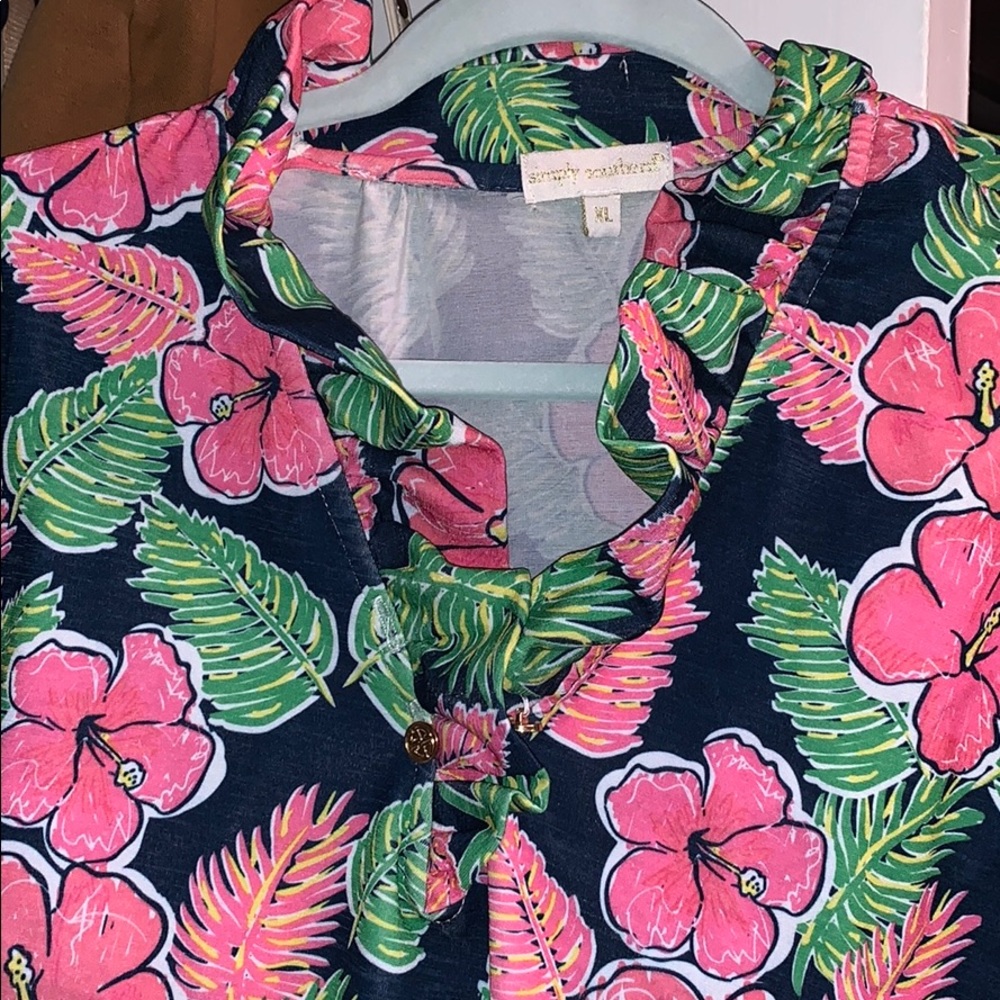 Pink floral dress